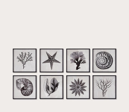 Sea Living Framed Prints Set of 8 by Uttermost