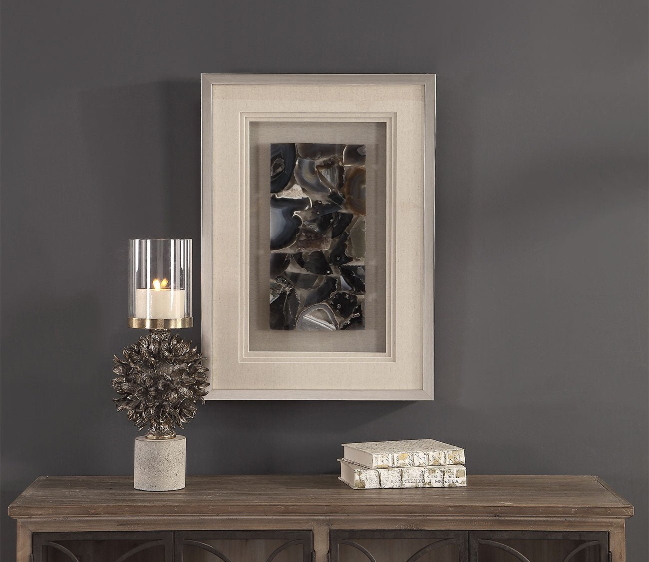 Seana Agate Stone Shadow Box