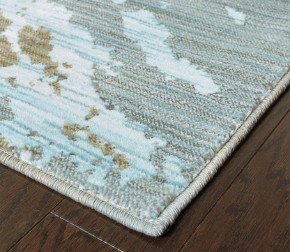 Sedona Blue and Grey Abstract Area Rug by Oriental Weavers
