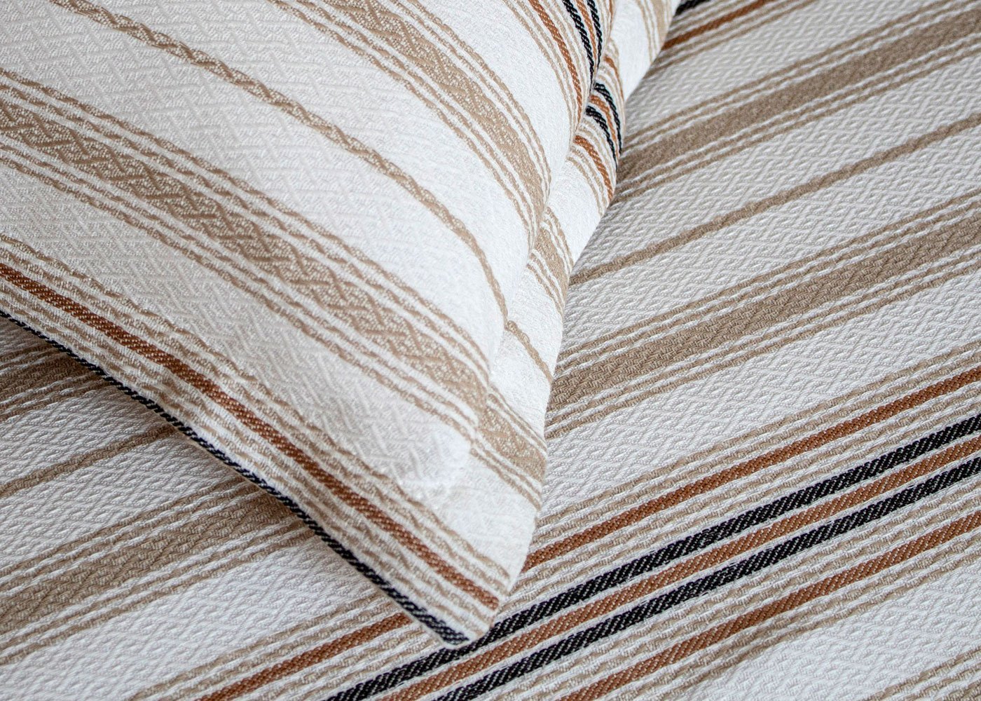 Sedona Cotton Stripe 3-Piece Duvet Cover Set by Ann Gish