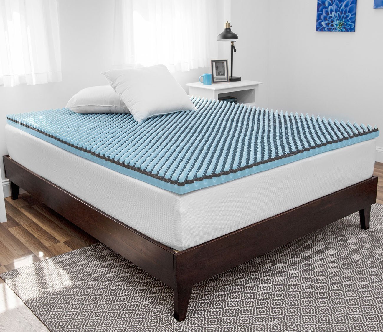 Sensorwell Charcoal Hybrid 2.5-Inch Memory Foam Mattress Topper by Soft-Tex
