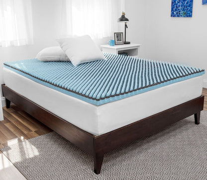 Sensorwell Charcoal Hybrid 2.5-Inch Memory Foam Mattress Topper by Soft-Tex