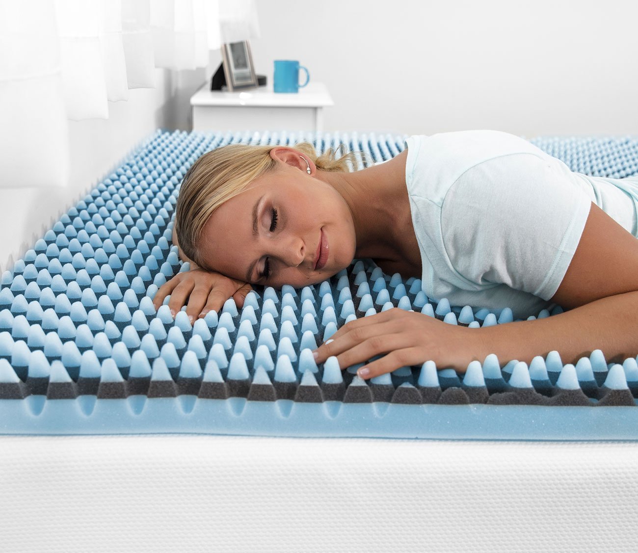 Sensorwell Charcoal Hybrid 2.5-Inch Memory Foam Mattress Topper by Soft-Tex