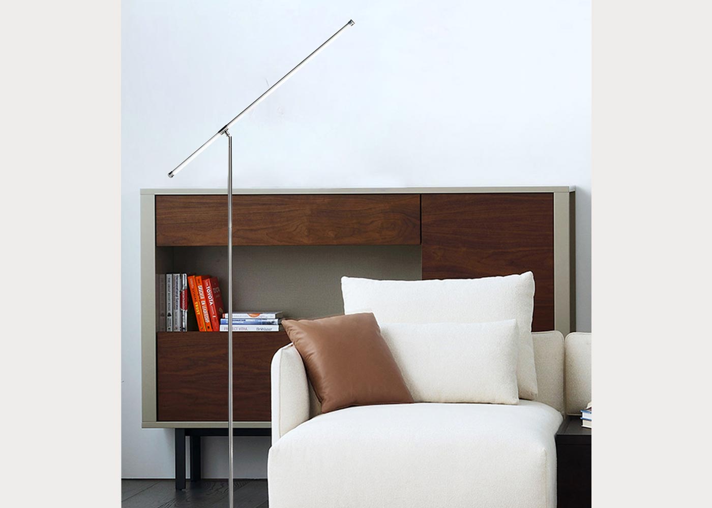 Sentry Satin Nickel Floor Lamp by Nova Lighting