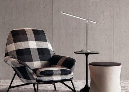 Sentry Satin Nickel Table Lamp by Nova Lighting