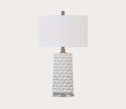 Sesia White Honeycomb Table Lamp by Uttermost