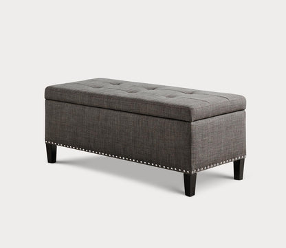 Shandra II Tufted Top Upholstered Storage Bench in 5 Colors by Madison Park