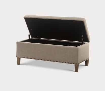 Shandra II Tufted Top Upholstered Storage Bench in 5 Colors by Madison Park