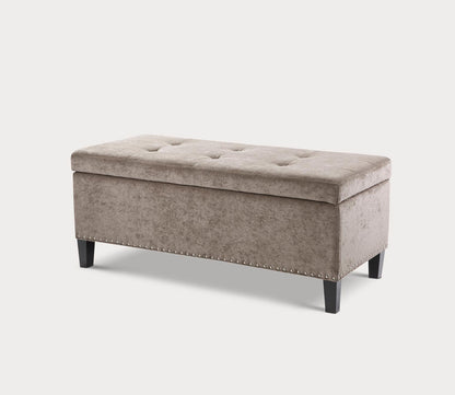 Shandra II Tufted Top Upholstered Storage Bench in 5 Colors by Madison Park