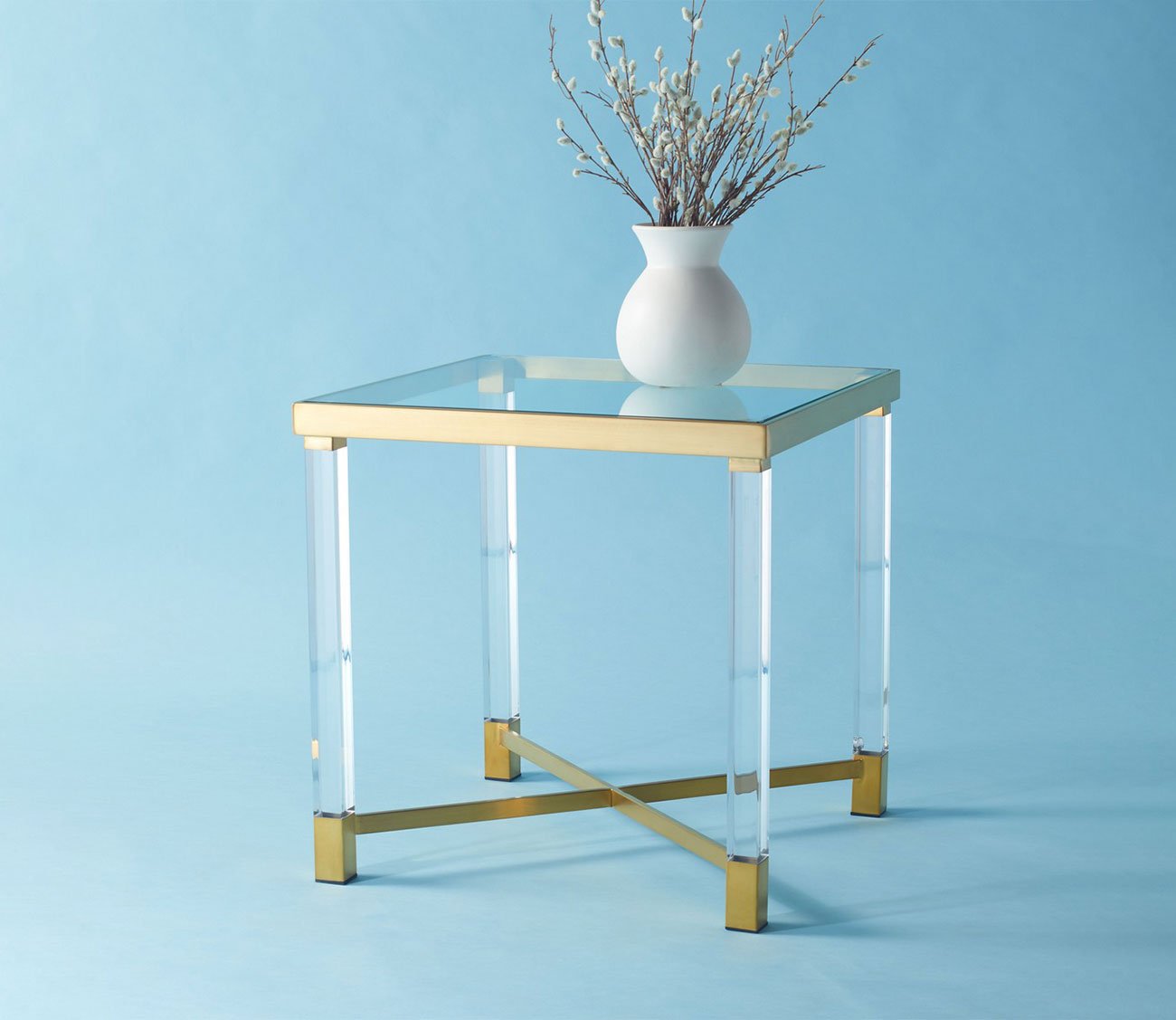 Shawna Acrylic Square End Table