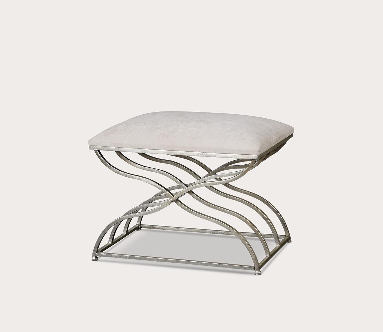 Shea Satin Nickel Bench by Uttermost