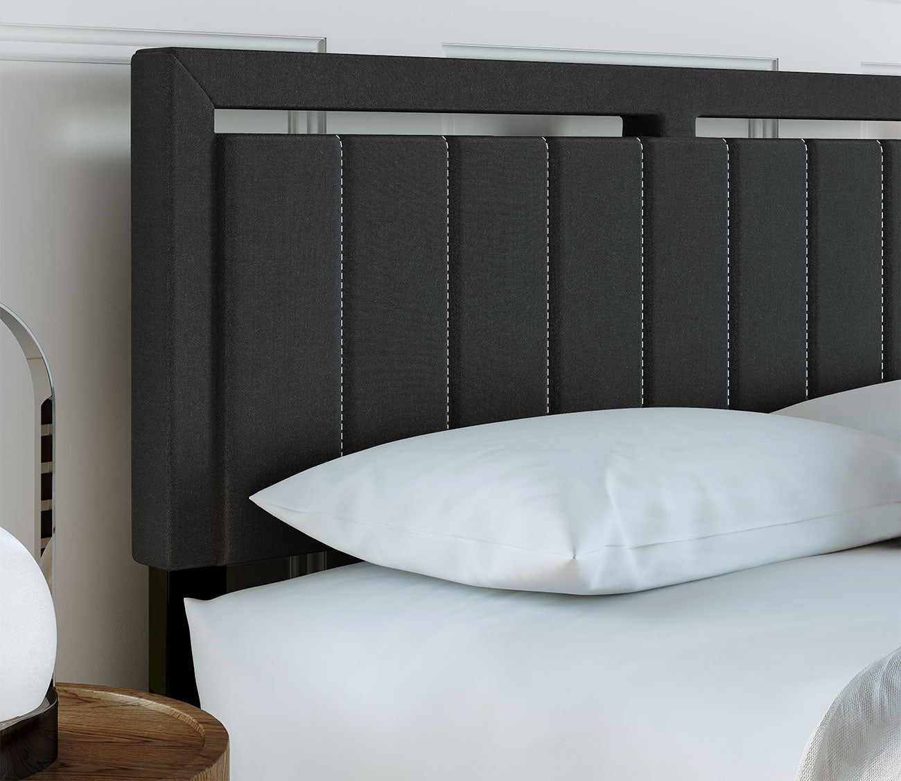 Shiloh Linen Fabric Upholstered Platform Bed by Arkotec
