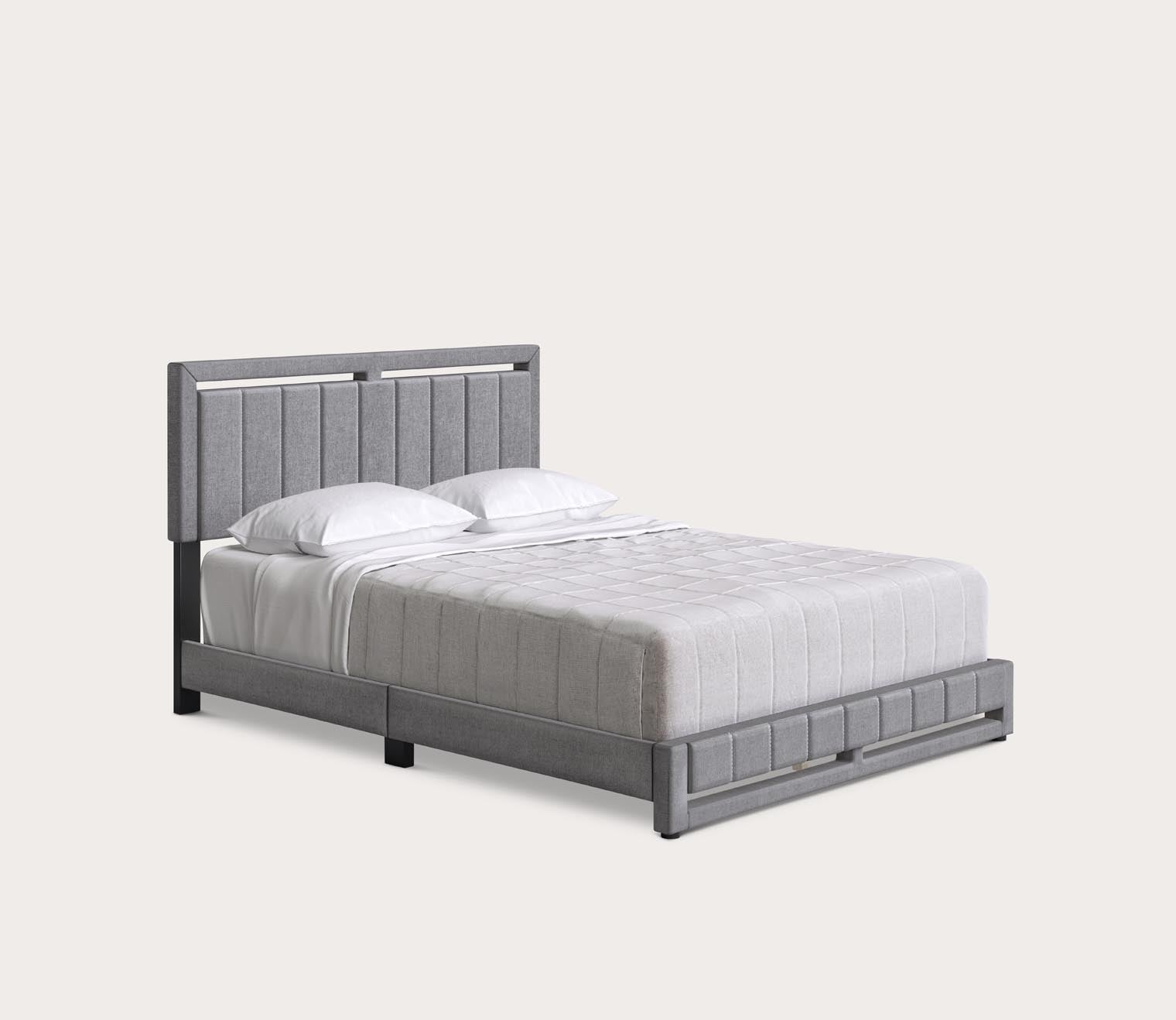 Shiloh Linen Fabric Upholstered Platform Bed by Arkotec