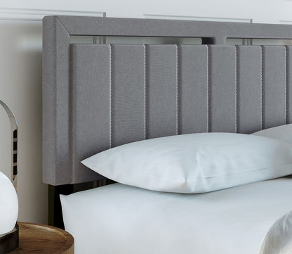 Shiloh Linen Fabric Upholstered Platform Bed by Arkotec