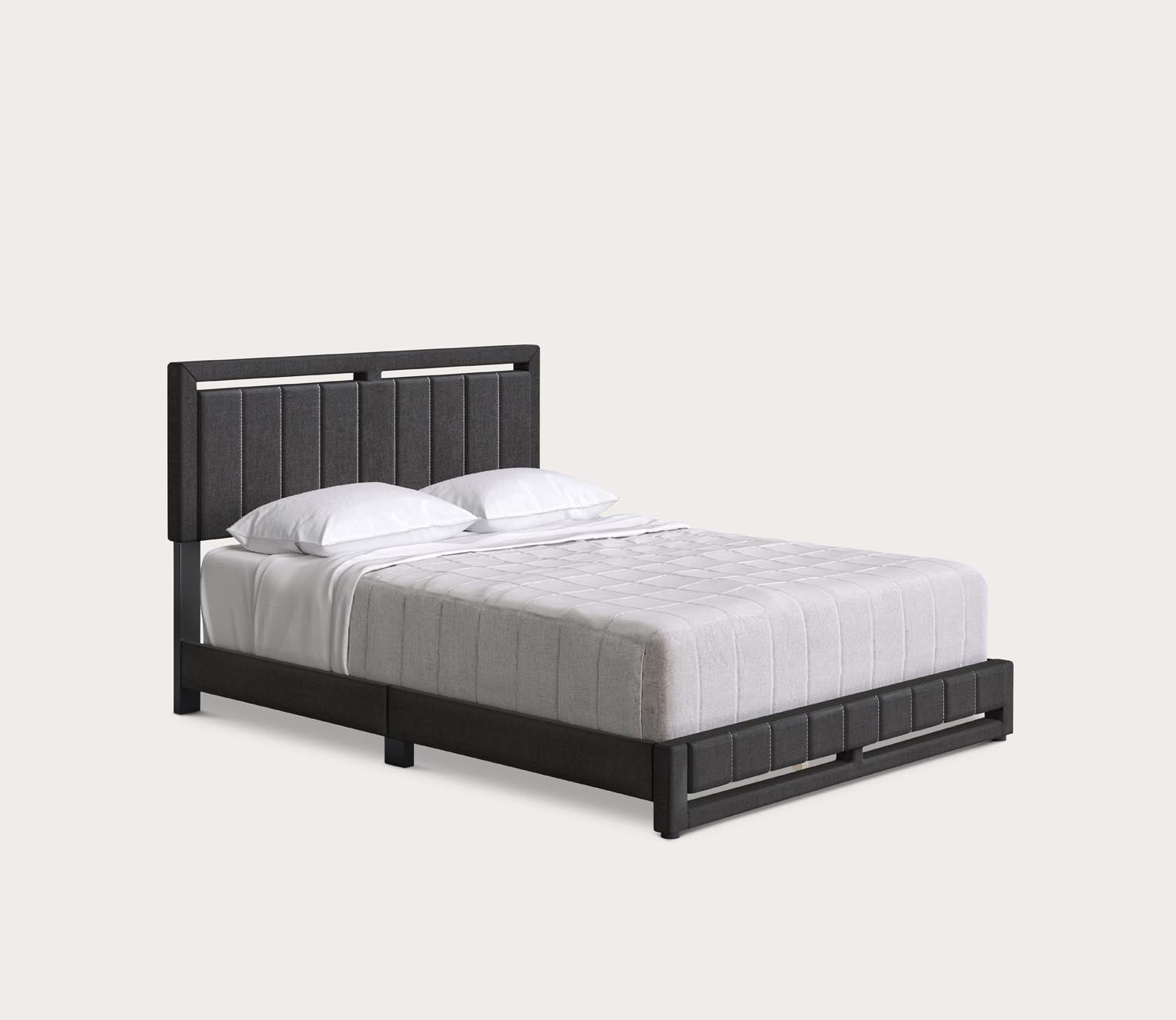 Shiloh Linen Fabric Upholstered Platform Bed by Arkotec