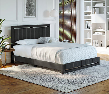 Shiloh Linen Fabric Upholstered Platform Bed by Arkotec