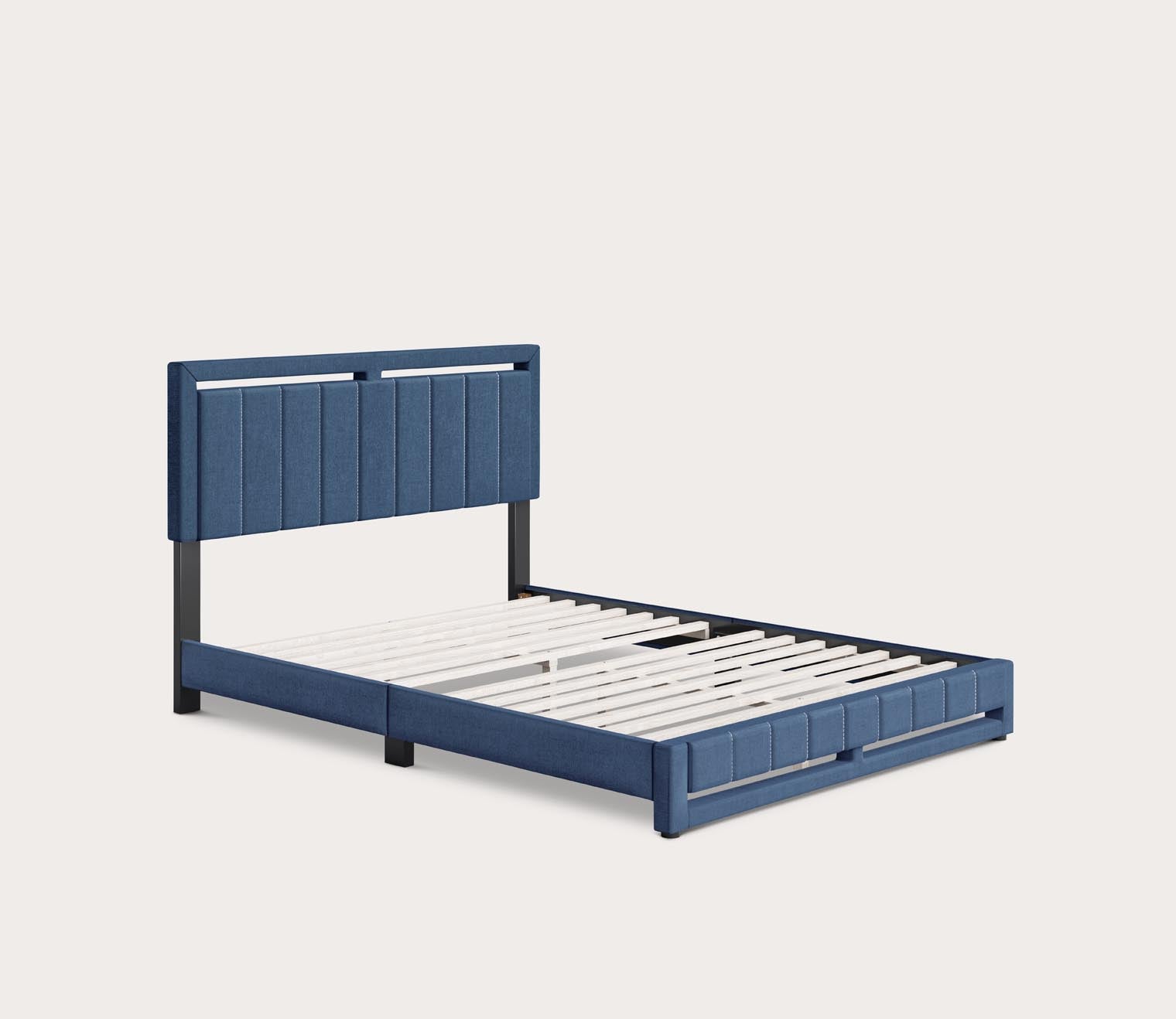 Shiloh Linen Fabric Upholstered Platform Bed by Arkotec