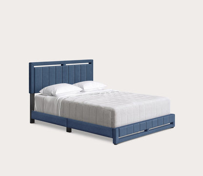 Shiloh Linen Fabric Upholstered Platform Bed by Arkotec