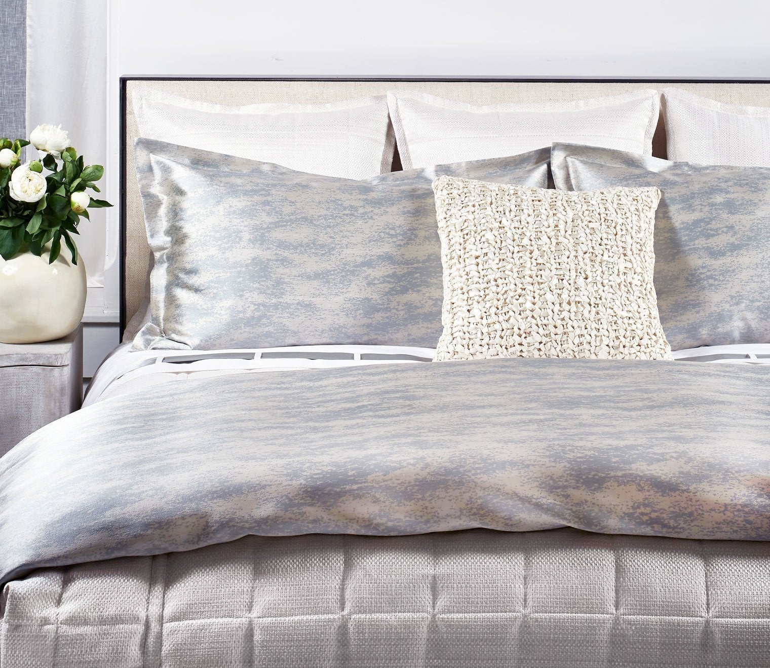 Shimmer Blue 3-Piece Duvet Cover Set