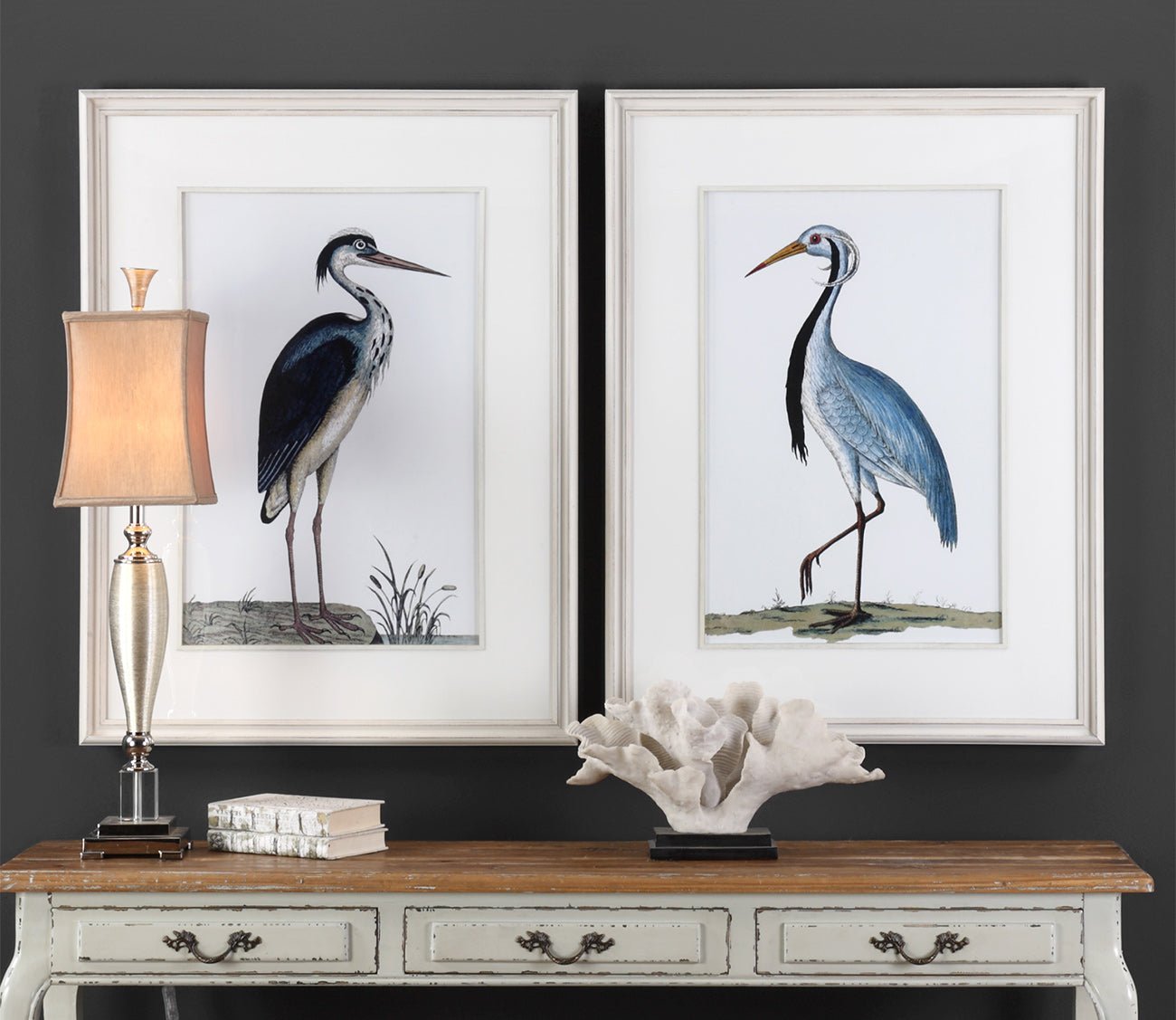 Shore Birds Framed Prints Set of 2
