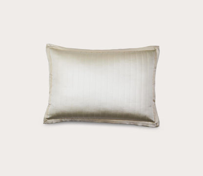 Silk Charmeuse Quilted Throw Pillow by Ann Gish