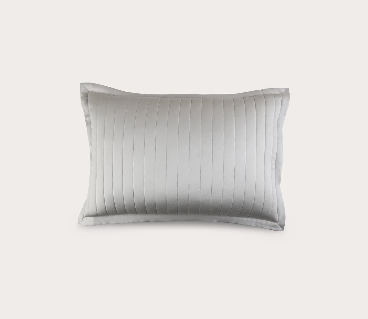 Silk Charmeuse Quilted Throw Pillow by Ann Gish