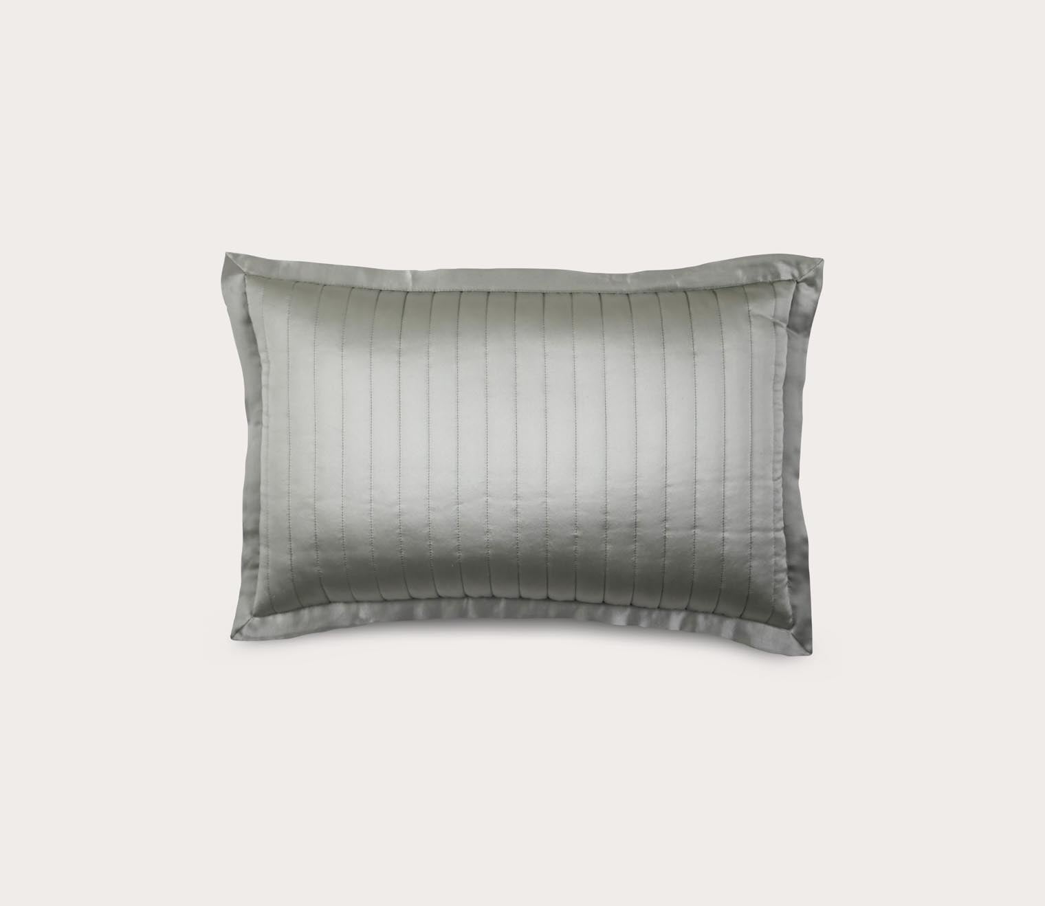 Silk Charmeuse Quilted Throw Pillow by Ann Gish