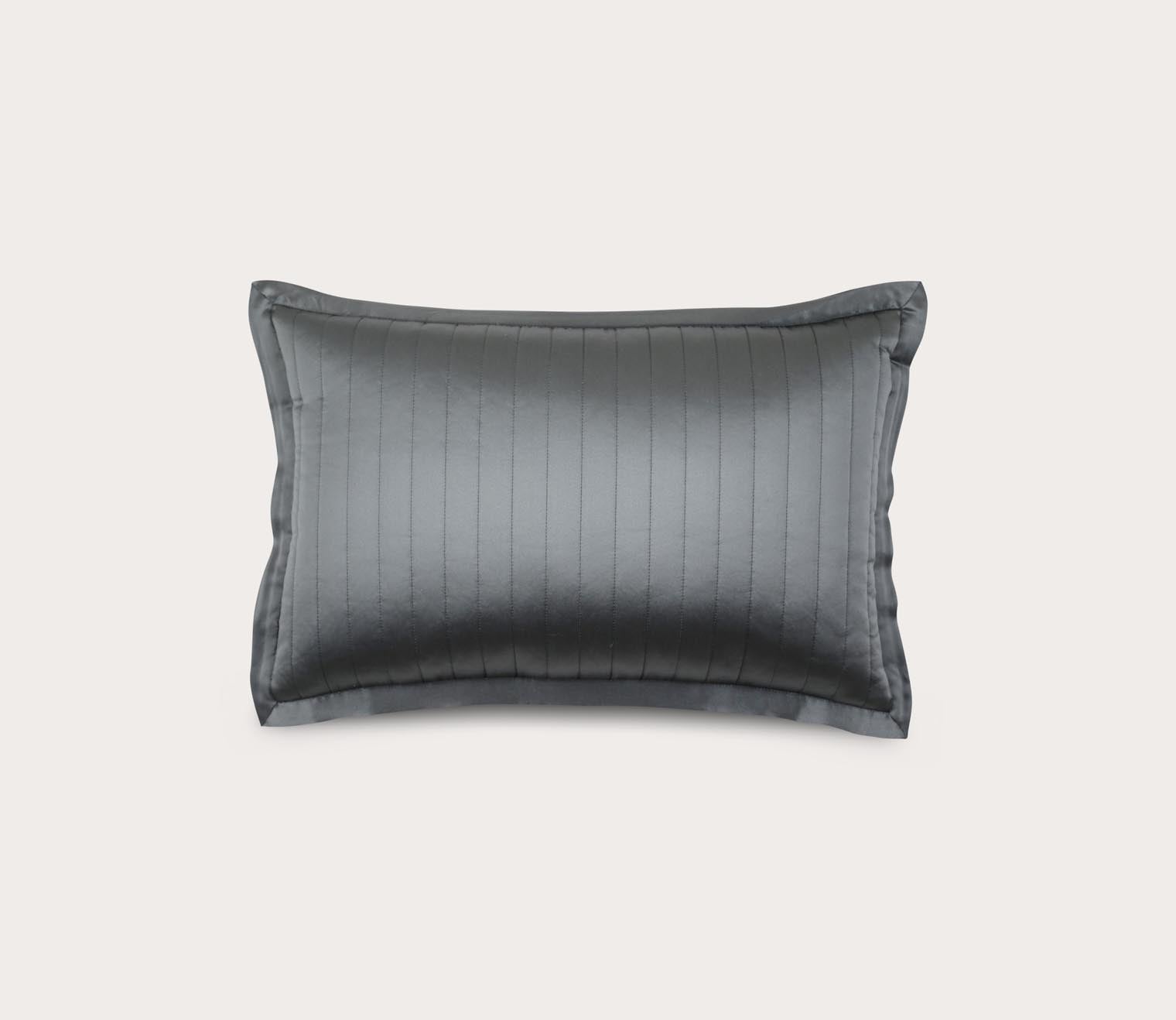 Silk Charmeuse Quilted Throw Pillow by Ann Gish
