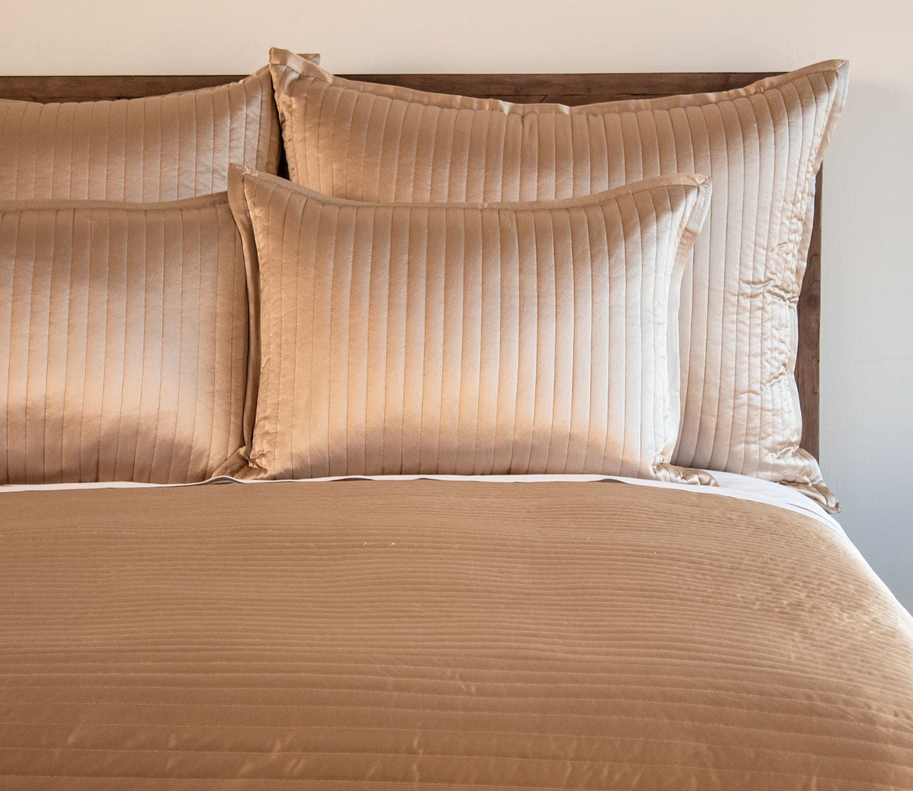 Silk Charmeuse Quilted Throw Pillow by Ann Gish