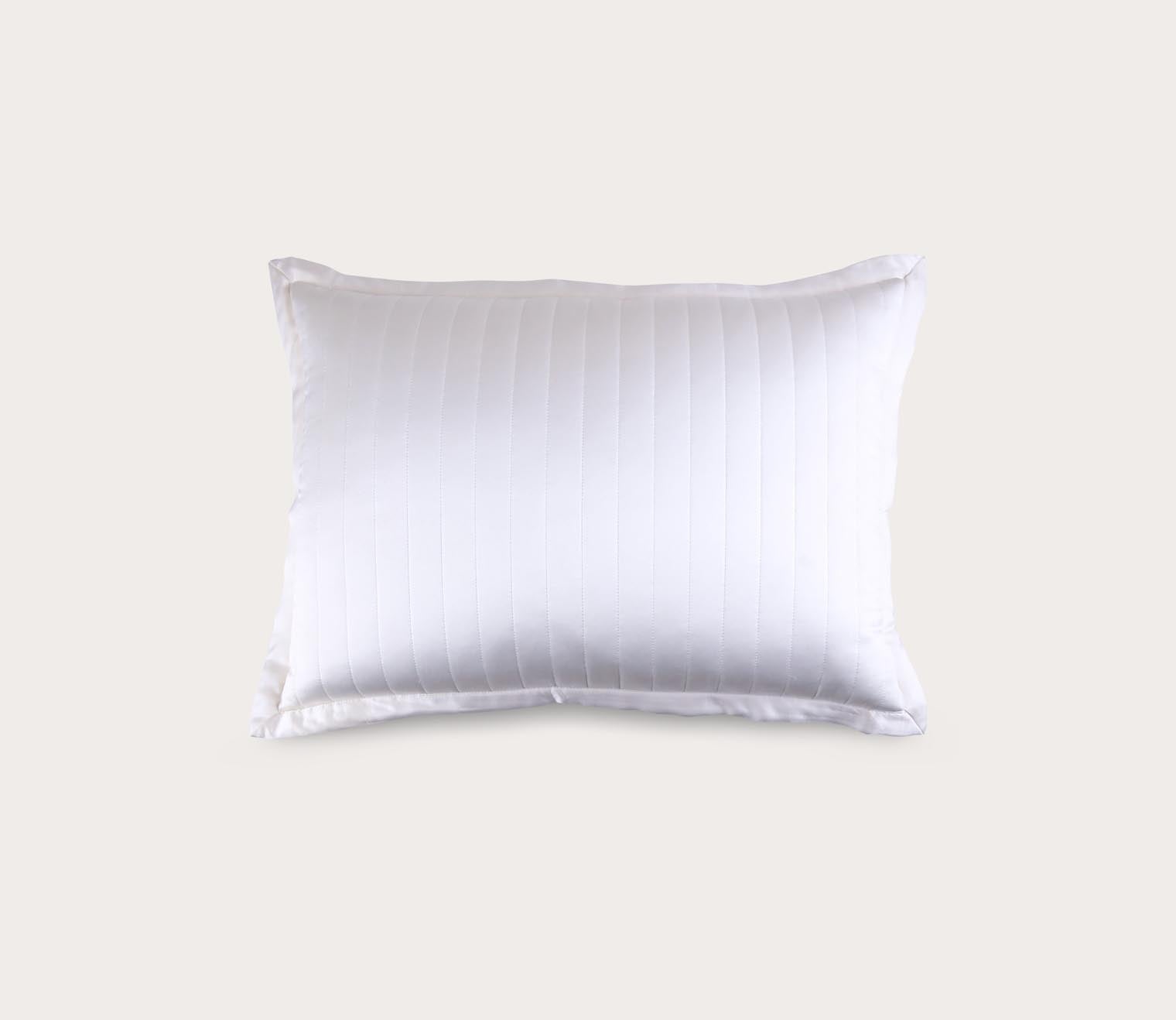 Silk Charmeuse Quilted Throw Pillow by Ann Gish