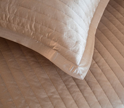 Silk Charmeuse Quilted Throw Pillow by Ann Gish