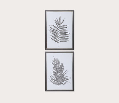 Silver Ferns Framed Prints Set of 2 by Uttermost