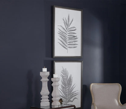 Silver Ferns Framed Prints Set of 2 by Uttermost