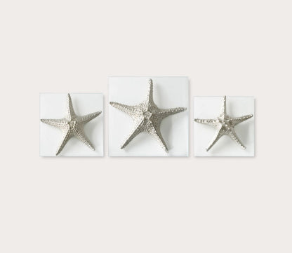 Silver Starfish Wall Art Set of 3 by Uttermost