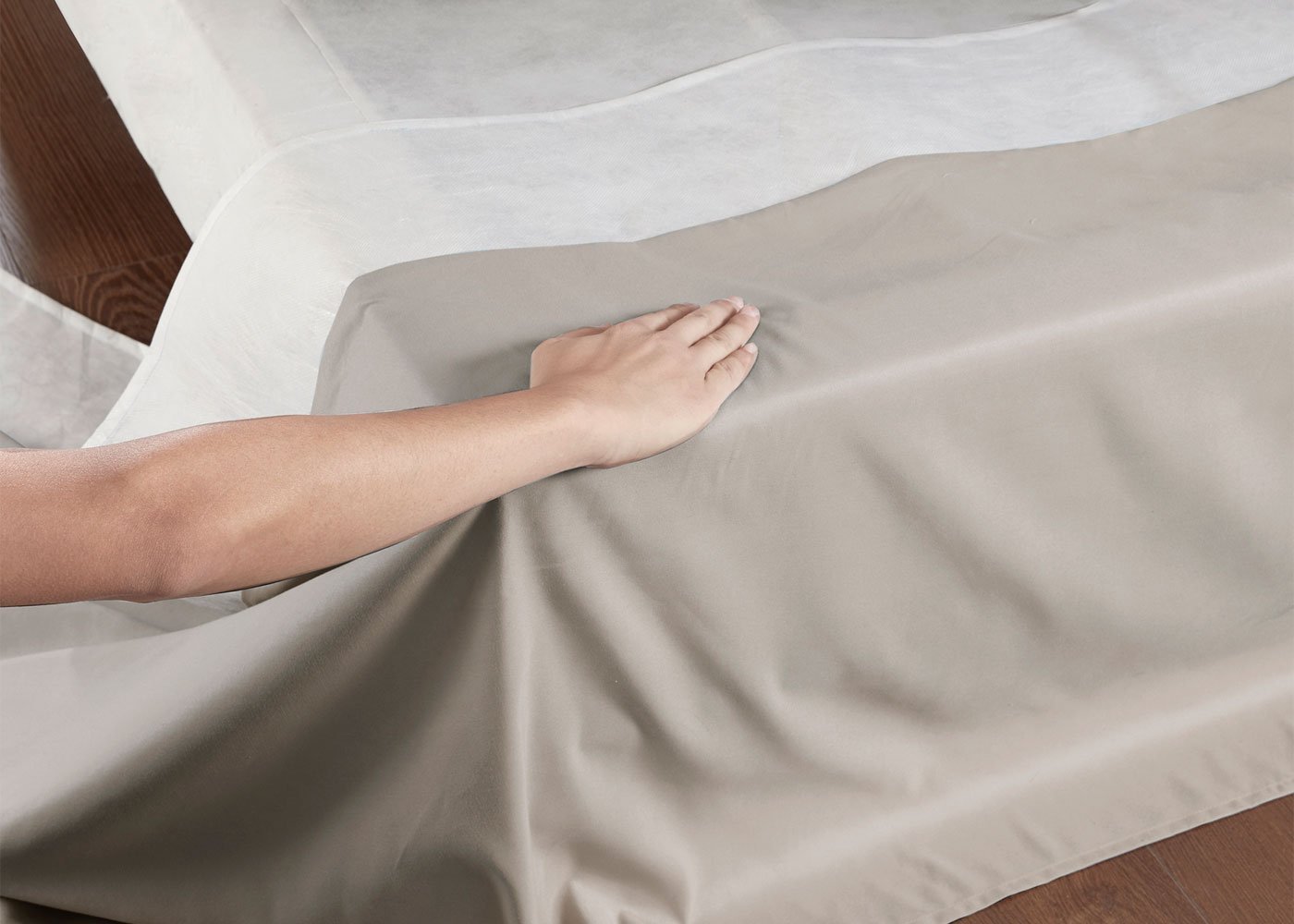 Simple Fit Wrap Around Adjustable Bedskirt by Madison Park