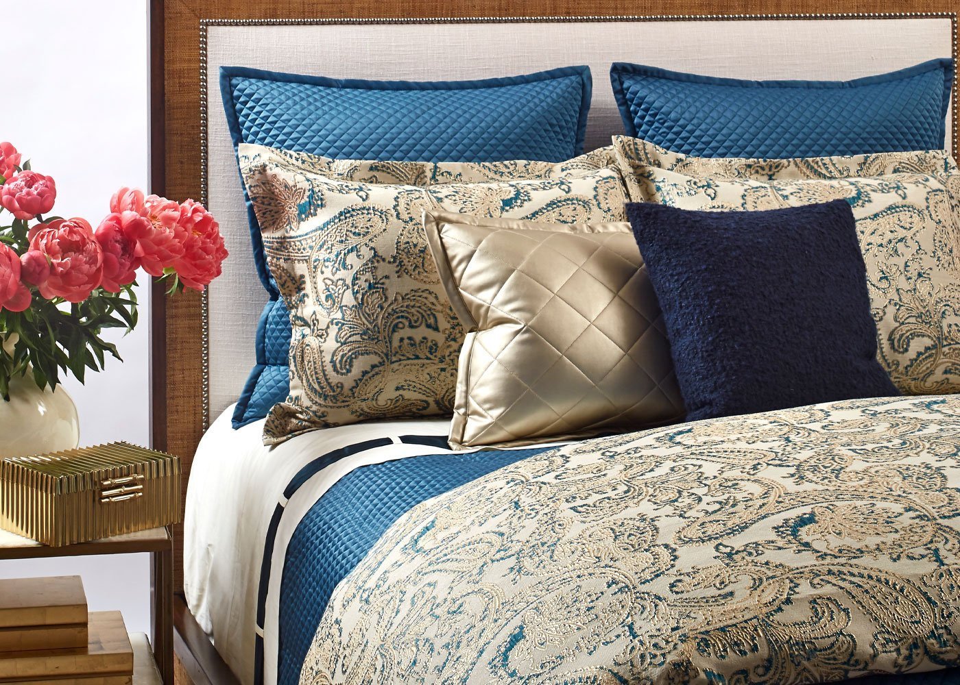 Single Diamond Quilted Coverlet and Euro Sham Set