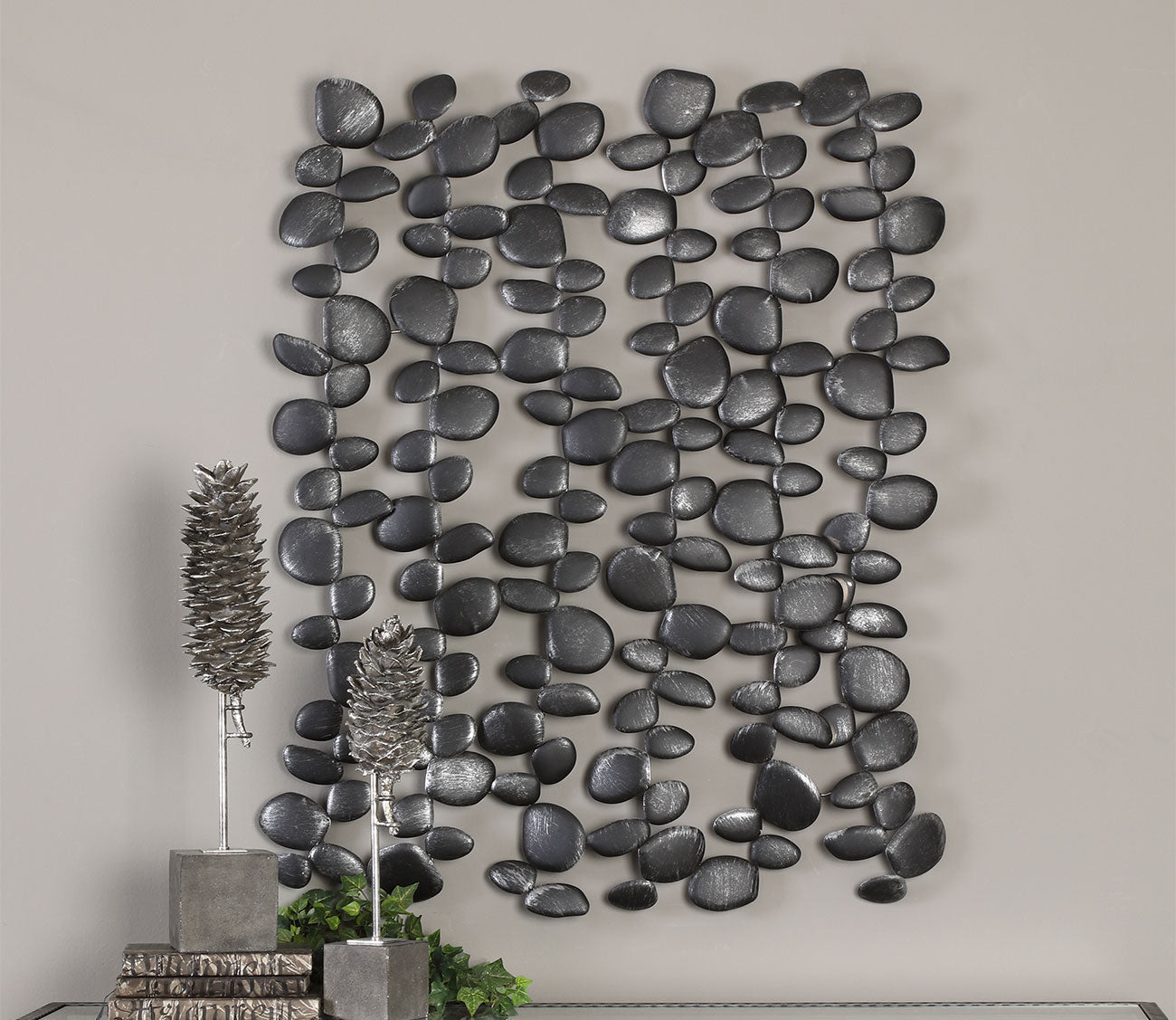 Skipping Stones Forged Iron Wall Art