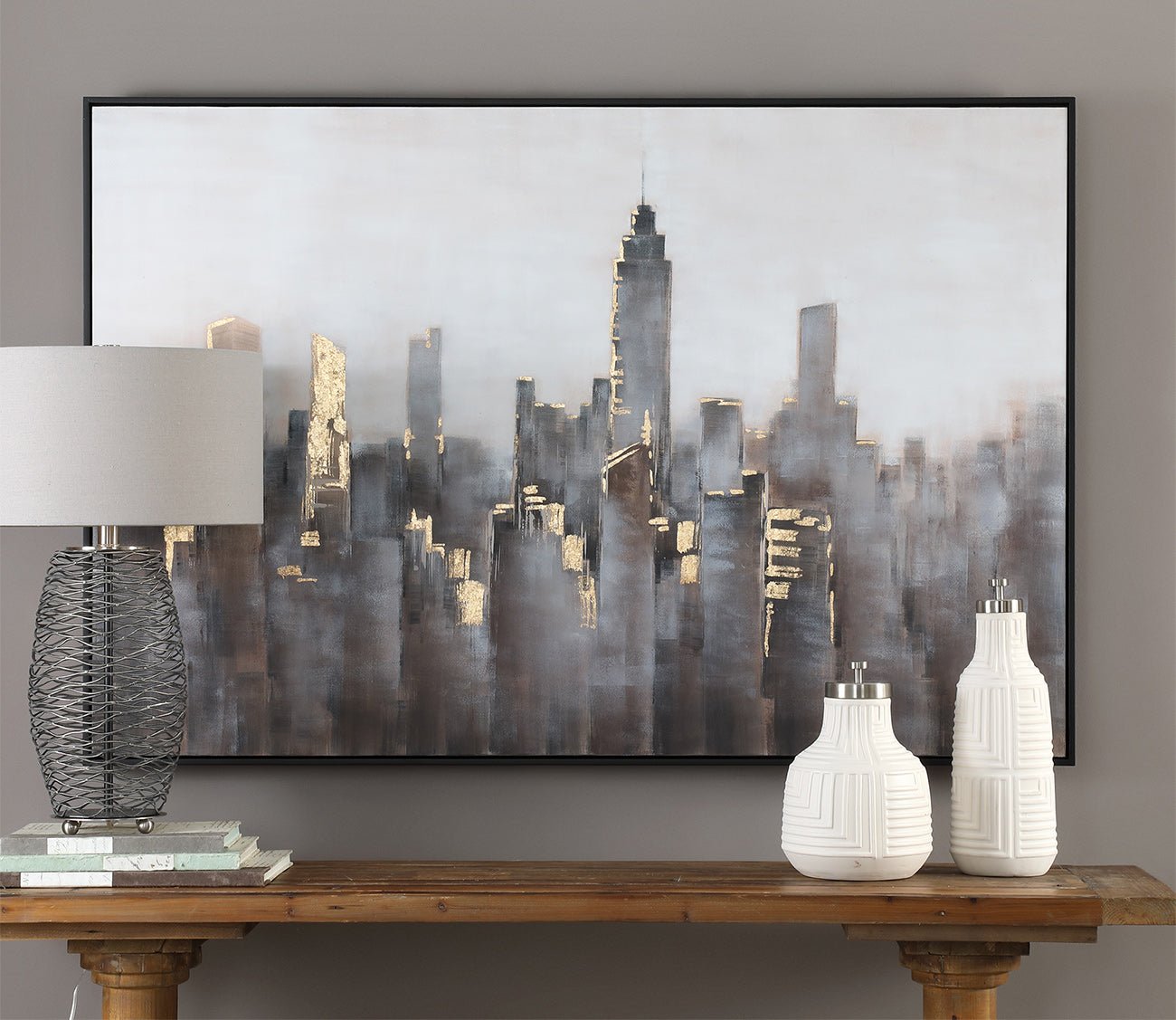 Skyline Hand Painted Canvas