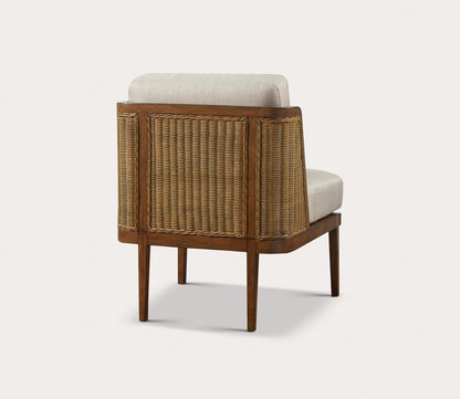 Solana Rattan Armless Wood Accent Chair by Madison Park