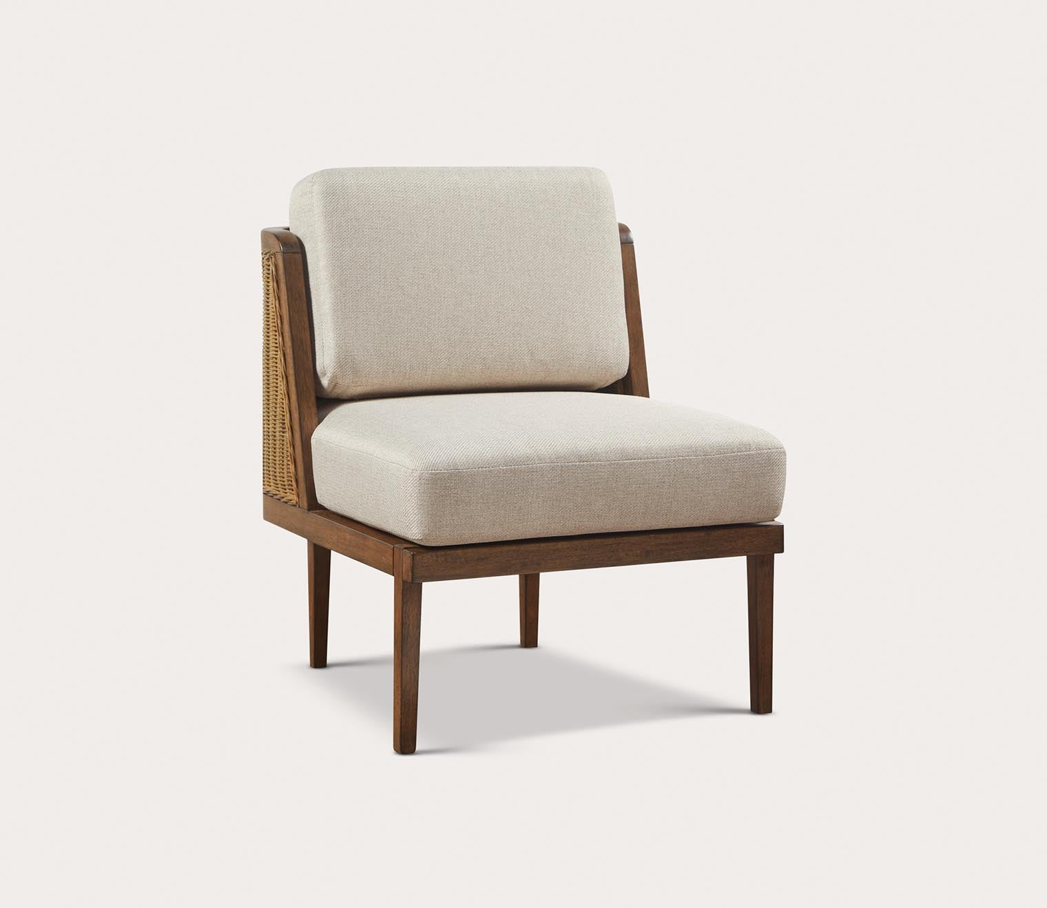 Solana Rattan Armless Wood Accent Chair by Madison Park