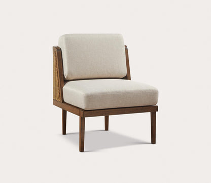 Solana Rattan Armless Wood Accent Chair by Madison Park