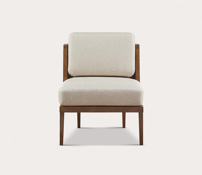 Solana Rattan Armless Wood Accent Chair by Madison Park