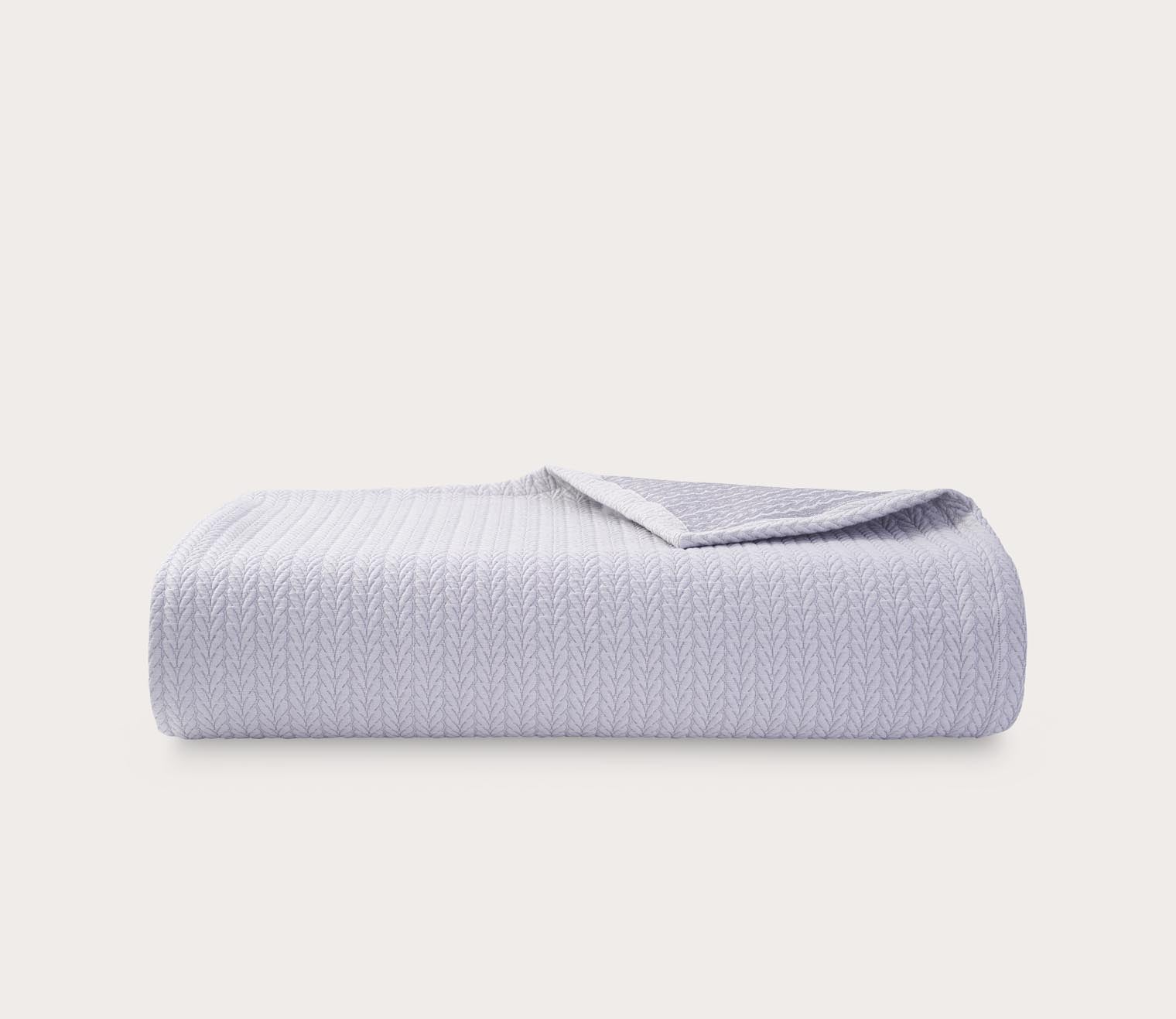 Songe Herringbone Cotton Coverlet by Yves Delorme