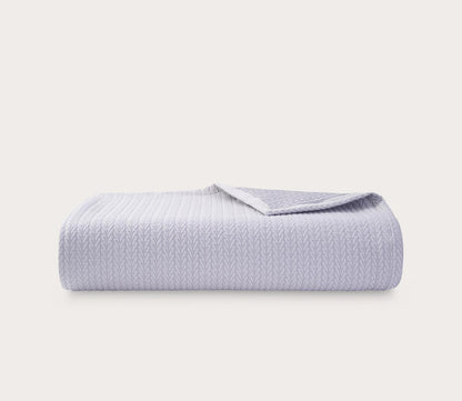 Songe Herringbone Cotton Coverlet by Yves Delorme