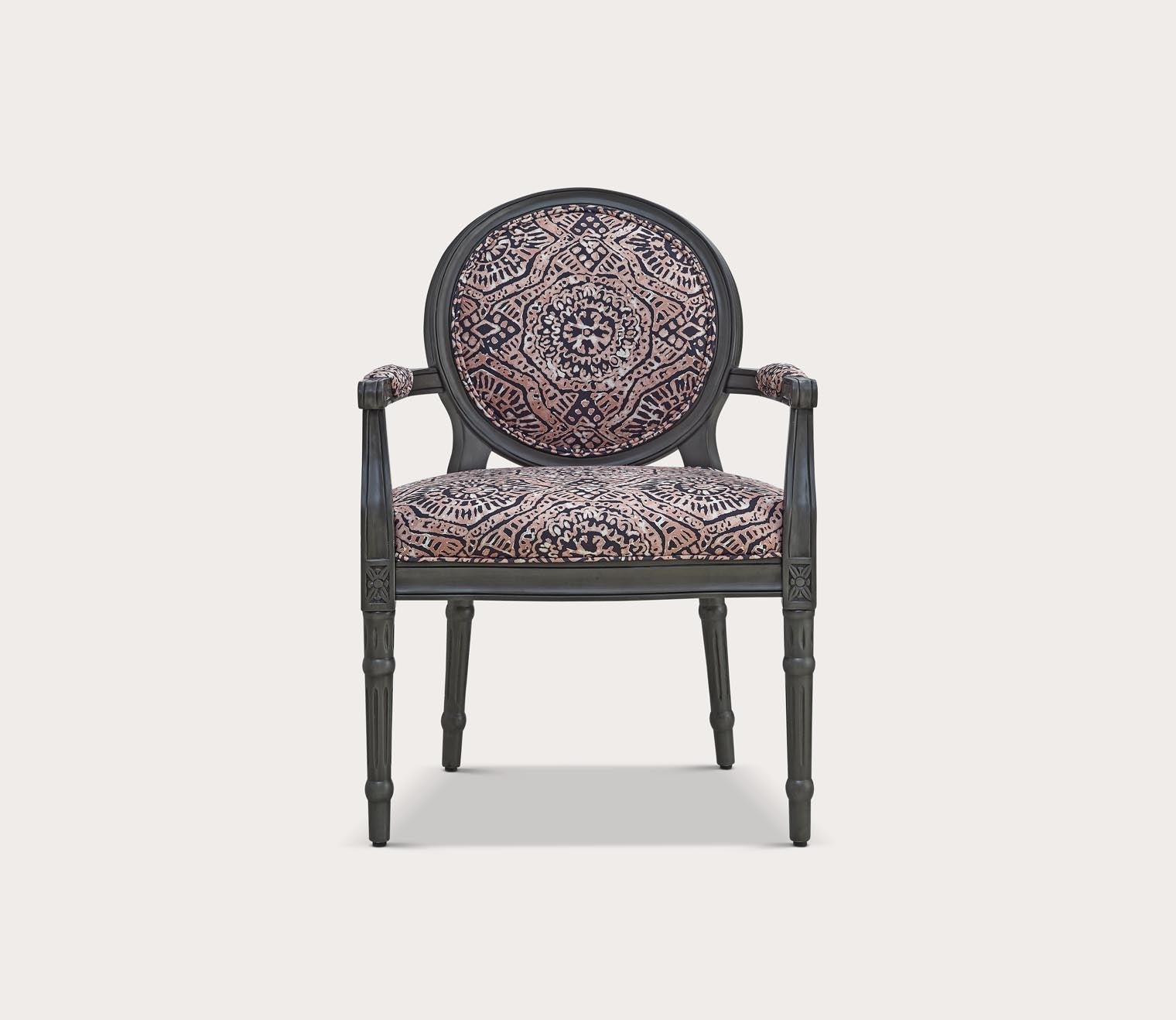 Sonya Upholstered Gray Wood Accent Chair by Powell