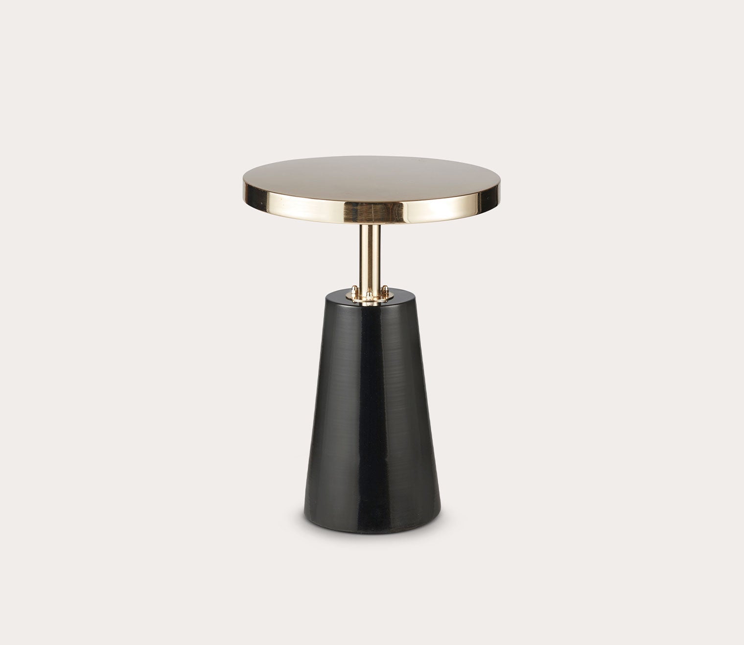 Sophia Round Gold Metal Pedestal Accent Table by Madison Park