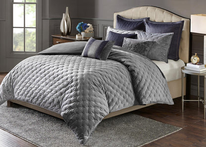 Sophisticate Quilted Velvet 9-Piece Comforter Set by Madison Park Signature