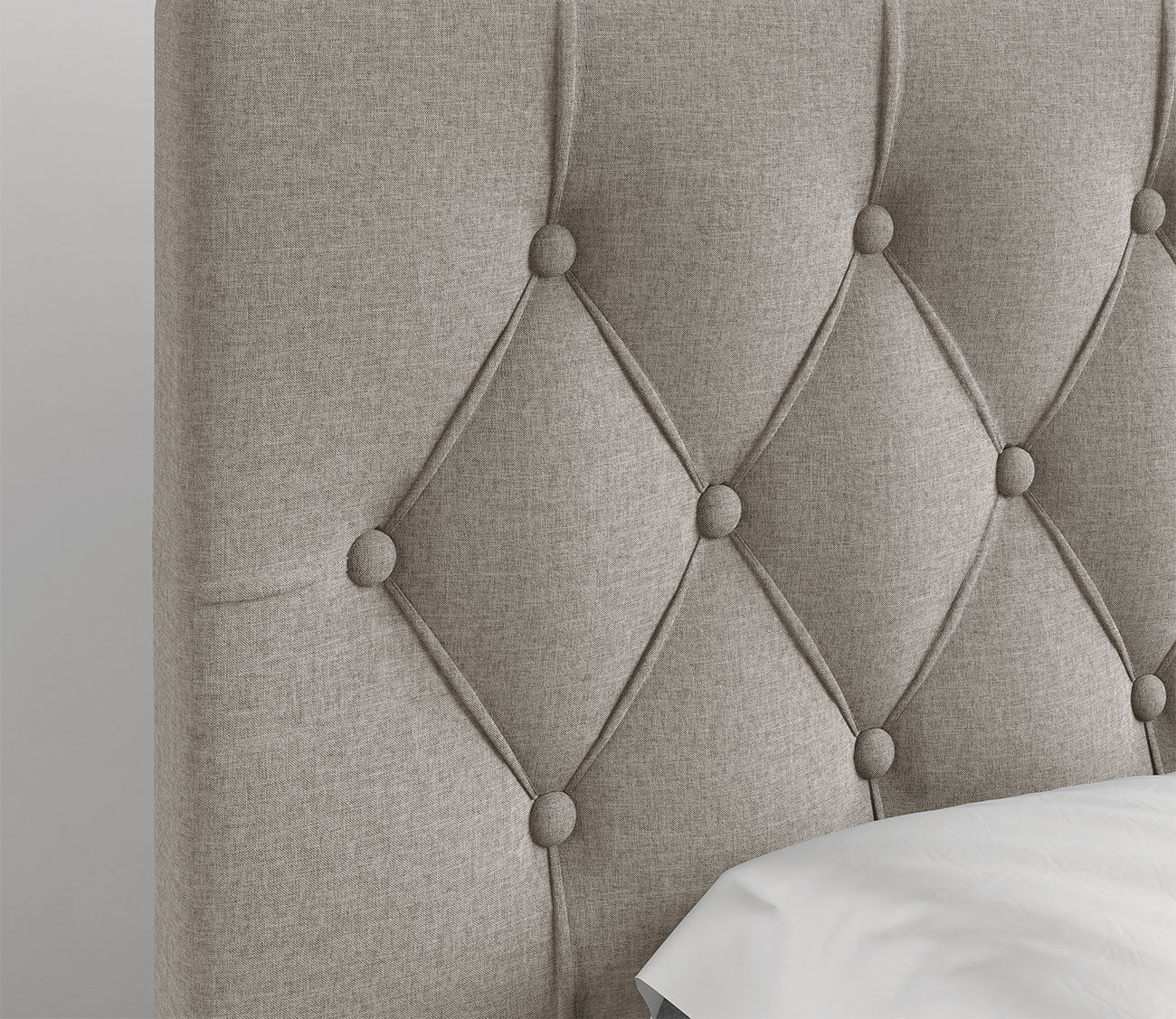 Sorrento Tufted Linen Fabric Platform Storage Bed by Arkotec