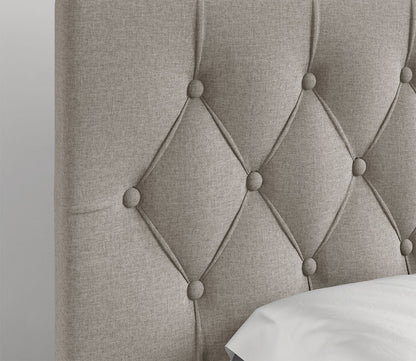 Sorrento Tufted Linen Fabric Platform Storage Bed by Arkotec