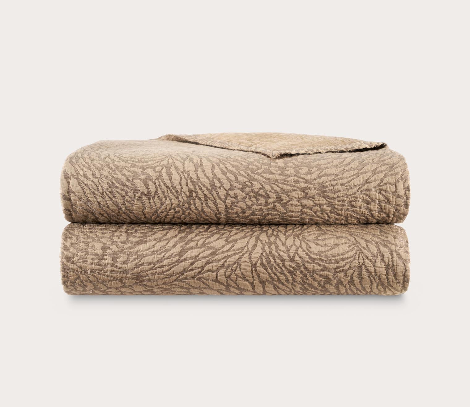Souvenir Abstract Textured Cotton Silk Coverlet by Yves Delorme